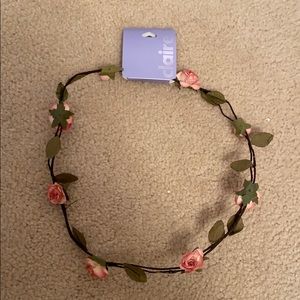 BRAND NEW Pink Flower Hair Crown Accesory